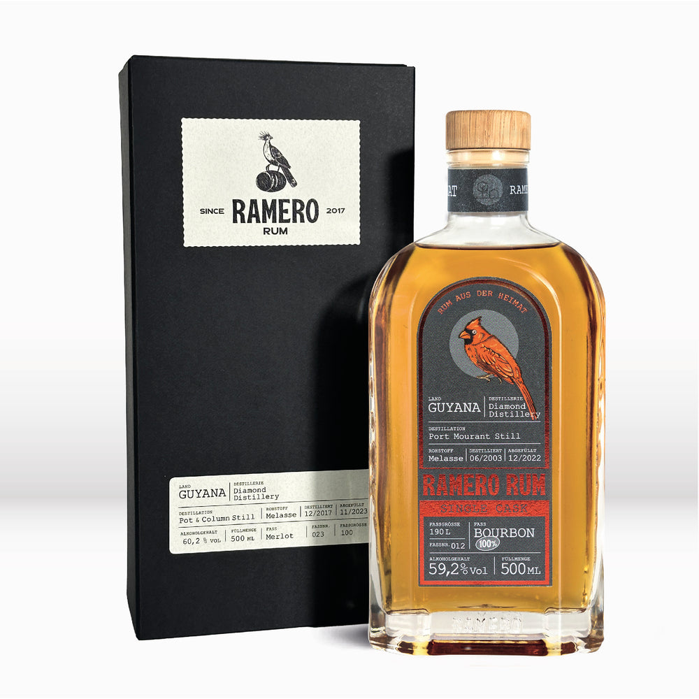 
                  
                    RAMERO Rum Single Cask Guyana Port Mourant 2003 Bourbon 59,2% 500ml
                  
                
