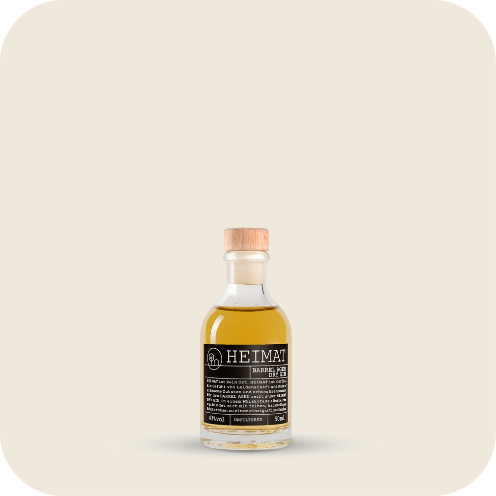 HEIMAT Barrel Aged Dry Gin Miniatur 50ml