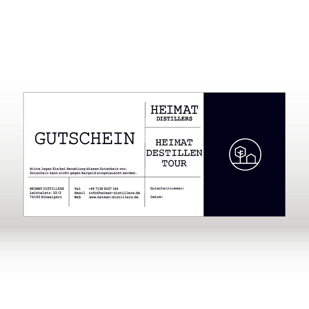 Gutschein für  HEIMAT DESTILLEN TOUR