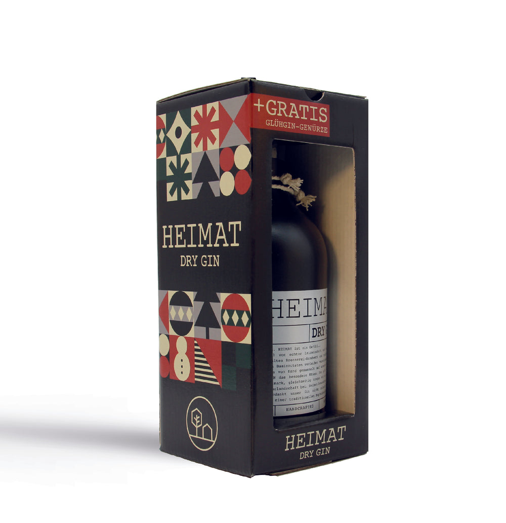 HEIMAT Dry Gin 500ml mit Glüh-Gin Gewürzen